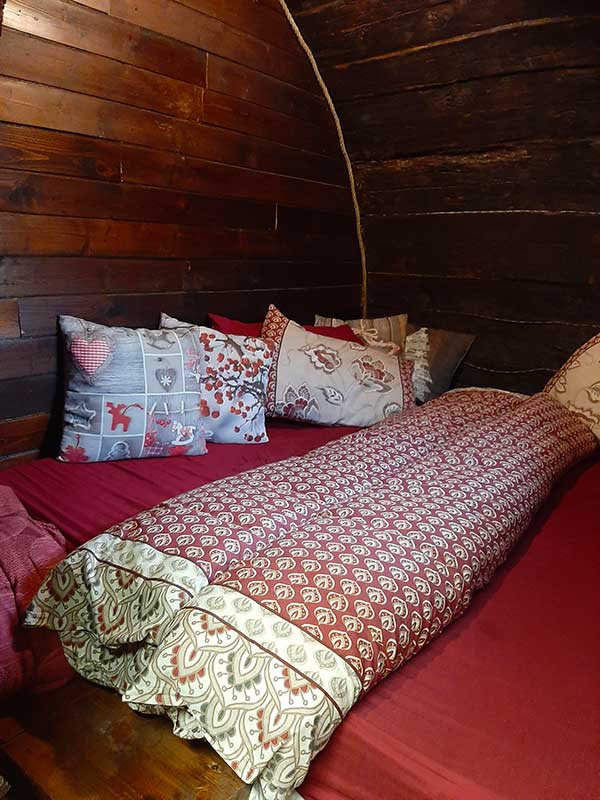 letto in una botte